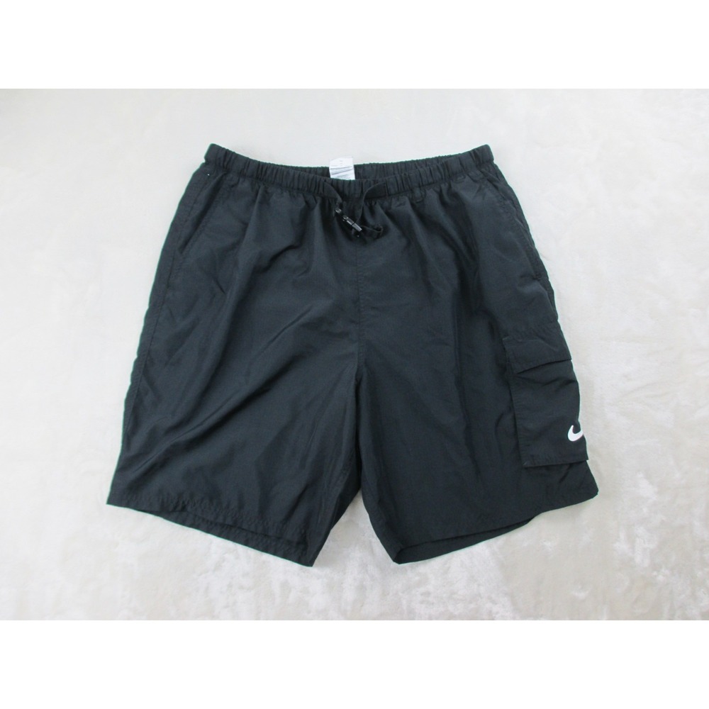 Nike Shorts Mens Extra Large Black Swoosh Belted Ripstop Training Running‎ Gym*